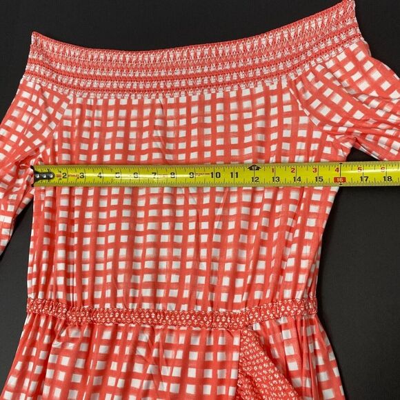 CABANA LIFE Dress Size L Nantucket Off The Shoulder Maxi ‎ UPF 50+  Sunday NEW - Picture 9 of 16